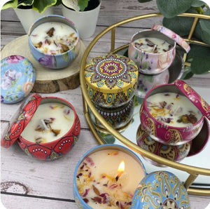 CBD Oil Dried Flowers Candles
